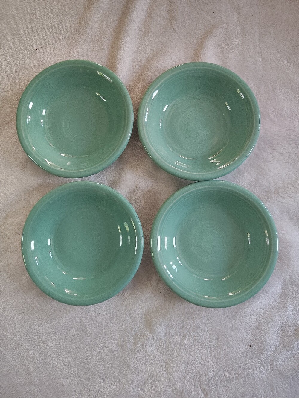 Fiestaware 5 3/8” Sea Mist Green Stacking Dessert Bowl Lot Of 4